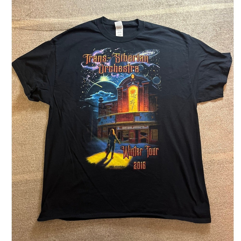 Trans-Siberian Orchestra Winter Tour 2016 T-Shirt XL Black Greg Hildebrandt Art